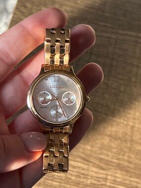 Citizen Rose Gold Mother-of-Pearl Multi-Function Bracelet Watch